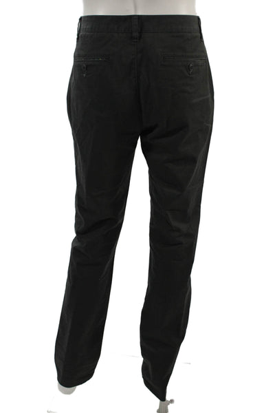 Bonobos Men Chino Pants Black Button Cotton Stretch Size 34