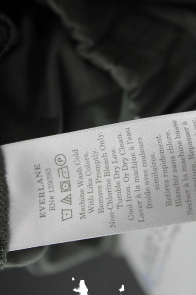 Everlane Womens Cropped Chino Pants Green Army Size 6