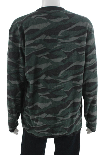 Adidas Mens Pullover Sweatshirt Dark Gray Camo Big Tall Size L