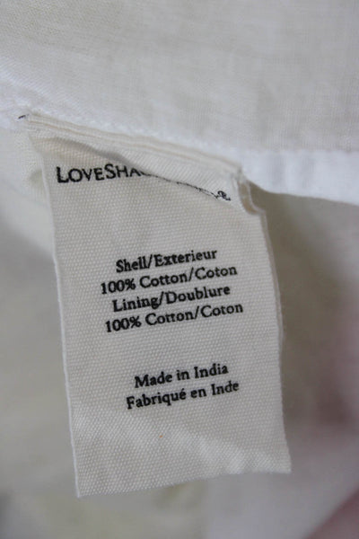 Love Shack Fancy Women Yellow Floral Cotton Peasant Mini Skirt Size XS