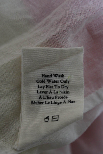 Love Shack Fancy Women Yellow Floral Cotton Peasant Mini Skirt Size XS