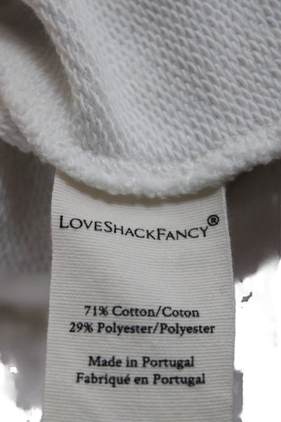 Love Shack Fancy Womens T Shirt Dress White Boho Short Sleeve Size XS