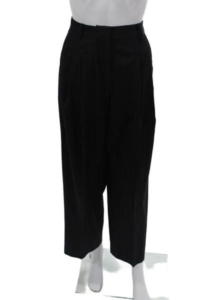Dana Foley NYC Unisex Striped Dress Pants Black Hook Eye 31in Size XS