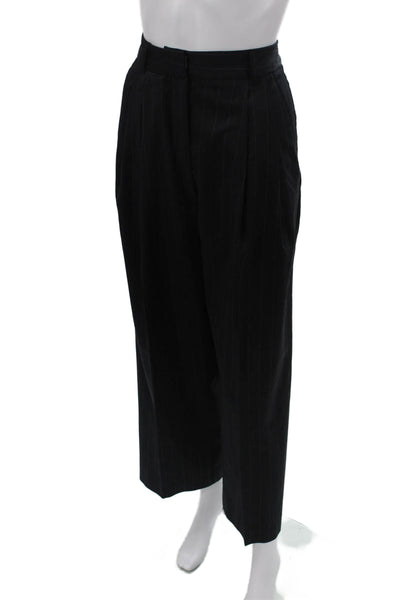 Dana Foley NYC Unisex Striped Dress Pants Black Hook Eye 31in Size XS