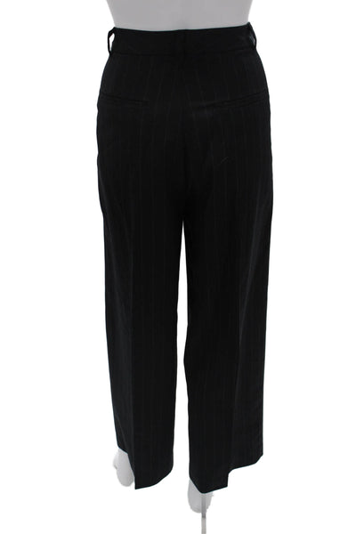 Dana Foley NYC Unisex Striped Dress Pants Black Hook Eye 31in Size XS