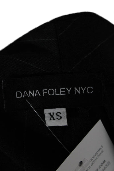 Dana Foley NYC Unisex Striped Dress Pants Black Hook Eye 31in Size XS