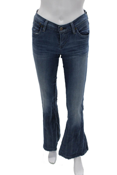Citizens of Humanity Women Bootcut Flared Jeans Dark Blue Mid Rise Size 25