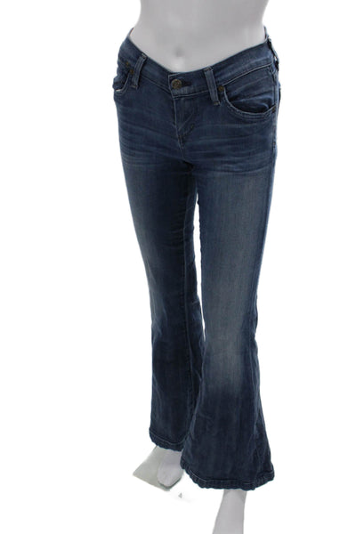 Citizens of Humanity Women Bootcut Flared Jeans Dark Blue Mid Rise Size 25