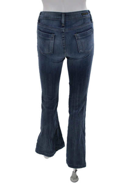 Citizens of Humanity Women Bootcut Flared Jeans Dark Blue Mid Rise Size 25