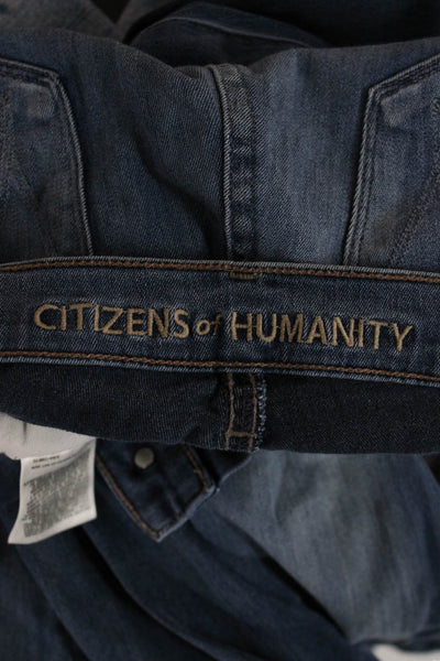 Citizens of Humanity Women Bootcut Flared Jeans Dark Blue Mid Rise Size 25