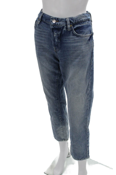 Frame Women Cropped Mom High Rise Jeans Blue Size 25