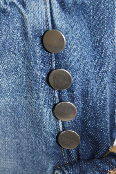 Frame Women Cropped Mom High Rise Jeans Blue Size 25