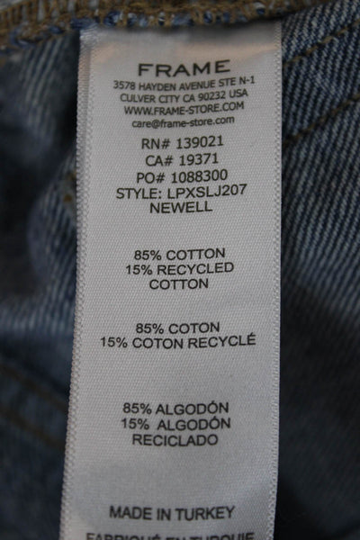 Frame Women Cropped Mom High Rise Jeans Blue Size 25