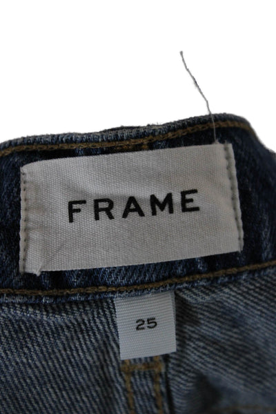 Frame Women Cropped Mom High Rise Jeans Blue Size 25