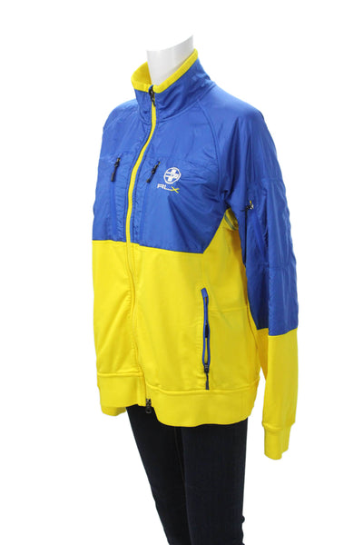 RLX Ralph Lauren Mens Blue Windbreaker High Neck Zip Long Sleeve Size M