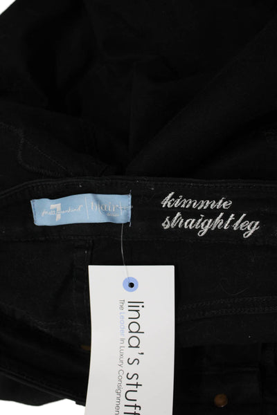 7 For All Mankind Women Black Mid Rise Jeans Inseam 34 Size 29