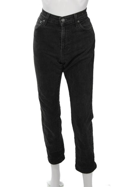 Madewell Women Mom Straight Black Mid Rise Jeans Size 31