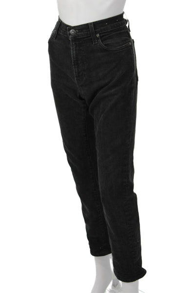 Madewell Women Mom Straight Black Mid Rise Jeans Size 31
