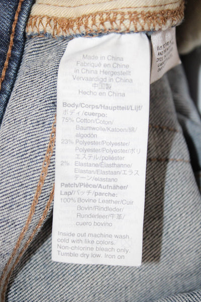 Madewell Unisex Straight Tapered Dark Blue Jeans Button Fly Mid Rise Size 30