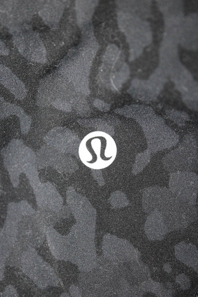 Lululemon Womens Black Leopard Print Jogger Sweatpants Nylon Blend Size 6
