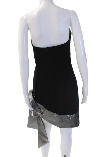 Lucian Matis Women Sheath Black Dress Sleeveless Zip Size 6
