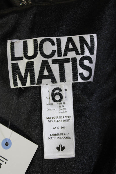 Lucian Matis Women Sheath Black Dress Sleeveless Zip Size 6