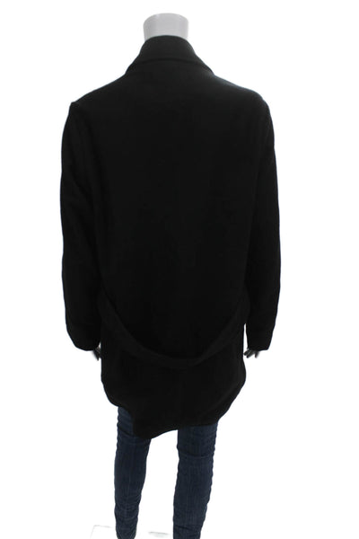 Jet John Eshaya Womens Overcoat Black Wool Button Long Sleeve Size M