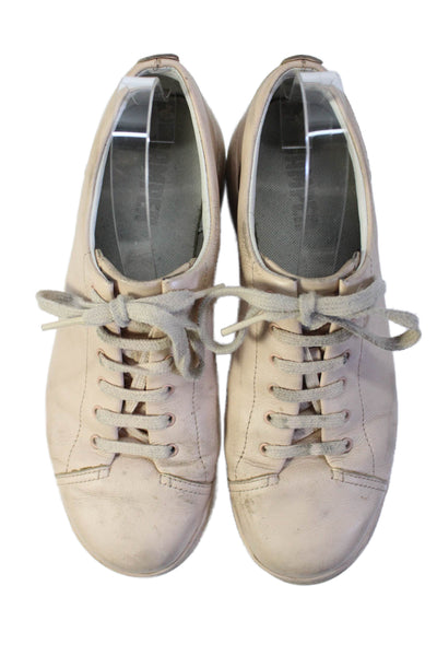 Camper Womens Faux Leather Lace Up Sneakers Beige Size EUR 41