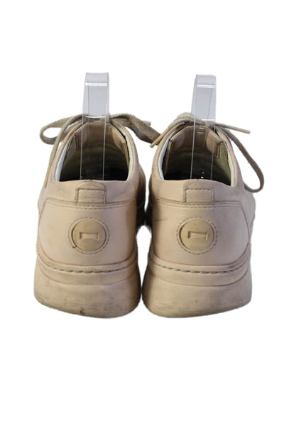 Camper Womens Faux Leather Lace Up Sneakers Beige Size EUR 41