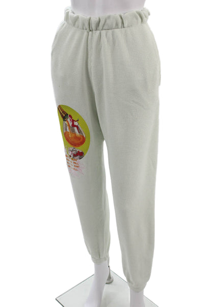 Boys Lie Women Jogger Sweatpants White Graphic Quote Print Size XS