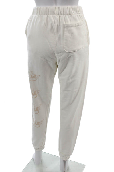 Boys Lie Unisex White Jogger Sweatpants Music Graphic 90% Cotton Size XS