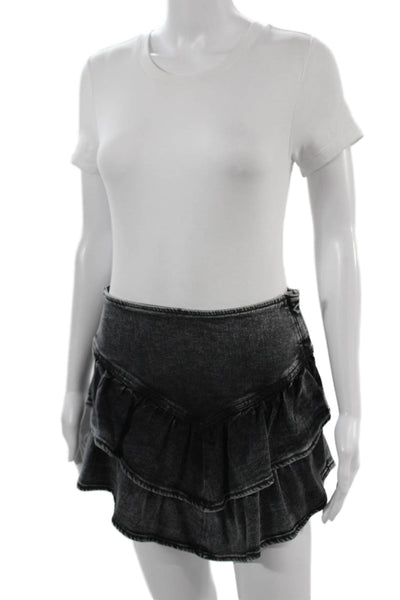 Mother Womens Mini Peasant Skirt Dark Gray Size 25