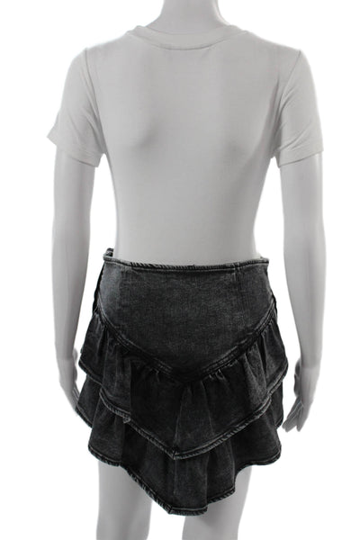 Mother Womens Mini Peasant Skirt Dark Gray Size 25