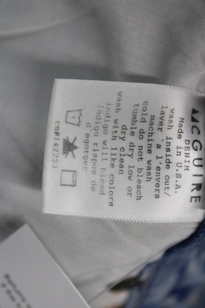 McGuire Womens Mini Blue Skirt Cotton Stretch Short Size 25