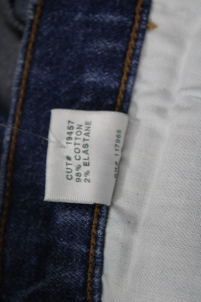 J Brand Unisex Dark Blue Button Front Cotton Stretch Shorts Size 25