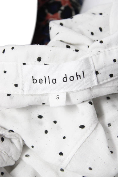 Bella Dahl Women Polka Dot Button Up Blouse White Size S