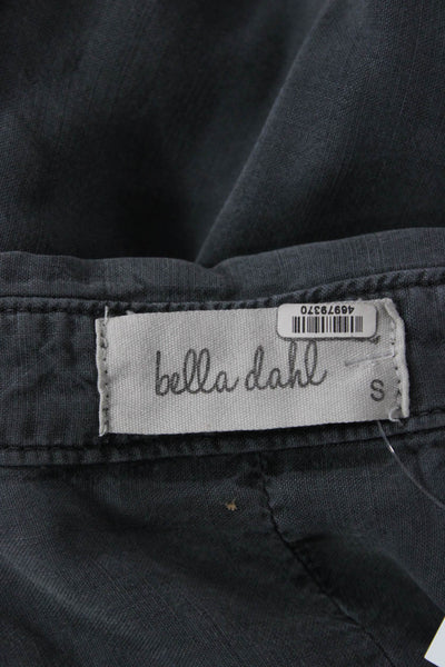 Bella Dahl Women Collared Long Sleeve Button Up Viscose Dark Gray Size S