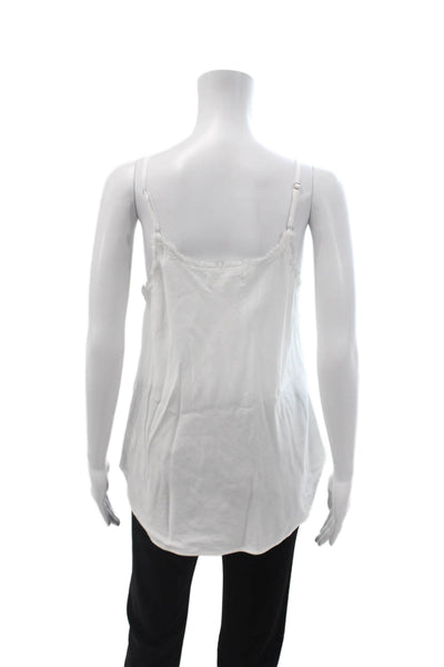 Bella Dahl Women White V-Neck Tencel Camisole Sleeveless Size S