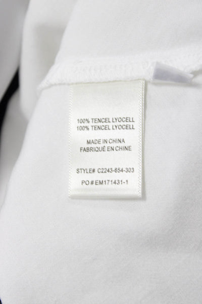 Bella Dahl Women White V-Neck Tencel Camisole Sleeveless Size S