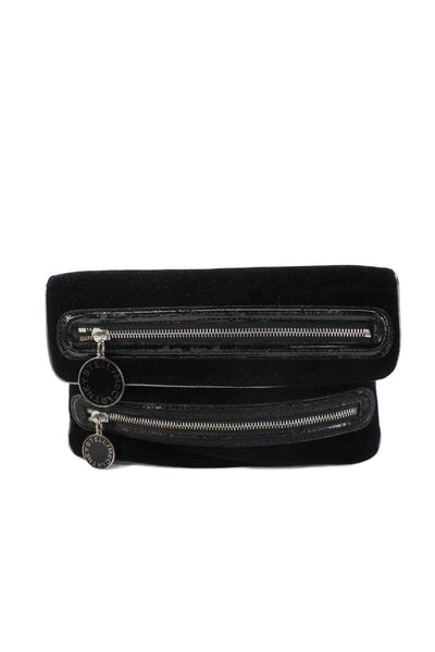 Stella McCartney Womens Magnetic Closure Clutch Bag Black