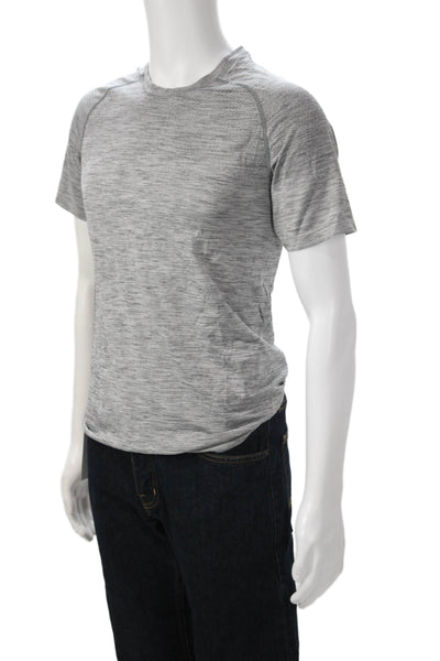 Lululemon Mens Gray Nylon Blend Crew Neck Short Sleeve T-Shirt Size S