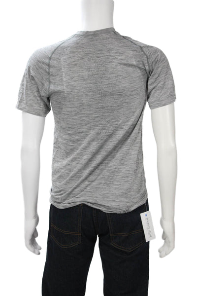 Lululemon Mens Gray Nylon Blend Crew Neck Short Sleeve T-Shirt Size S