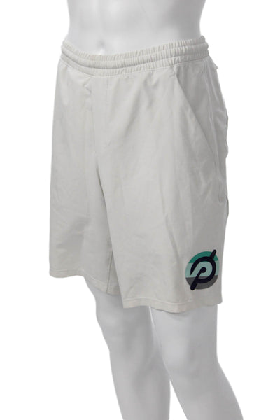 Lululemon Mens Sweat Shorts White Nylon Blend Sports Size S