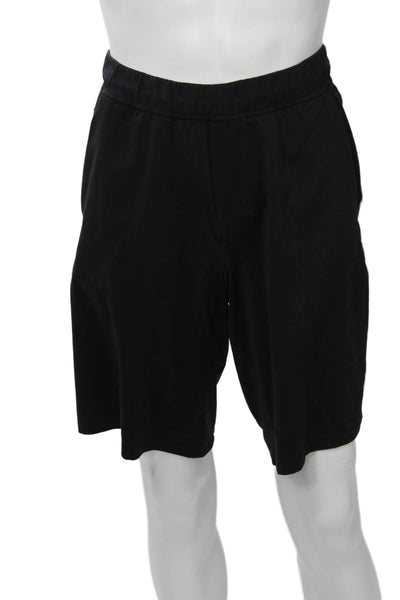 Lululemon Mens Sweat Shorts Black Drawstring Nylon Blend Size S