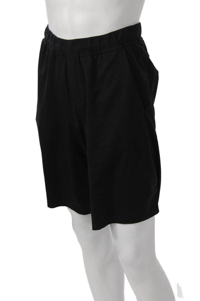 Lululemon Mens Sweat Shorts Black Drawstring Nylon Blend Size S