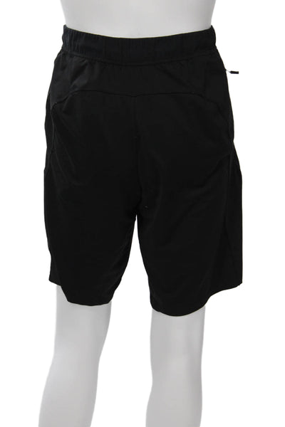 Lululemon Mens Sweat Shorts Black Drawstring Nylon Blend Size S
