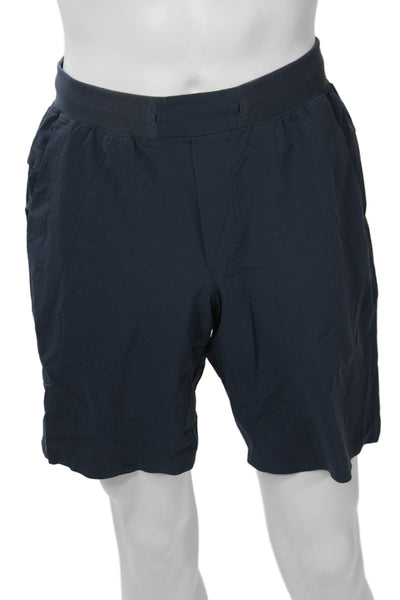 Lululemon Mens Dark Blue Nylon Blend Sports Shorts Size S
