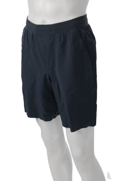 Lululemon Mens Dark Blue Nylon Blend Sports Shorts Size S