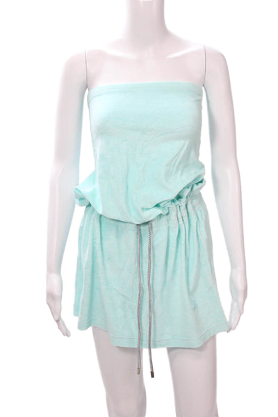 Vilebrequin Womens Romper Light Blue Square Neck Short Solid Size XL