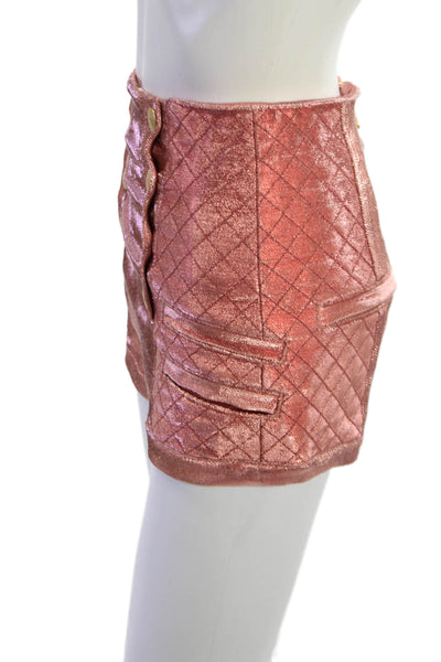 Pierre Balmain Unisex Pink Argyle Designer Shorts Button Closure Size 25